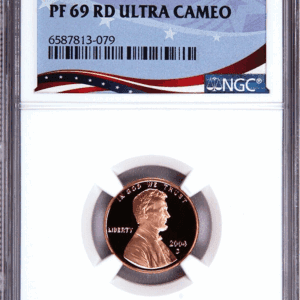 2004 Lincoln penny graded PF 69 encapsulated.