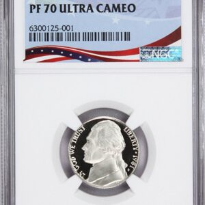 A graded 1976 Washington quarter in a protective case.