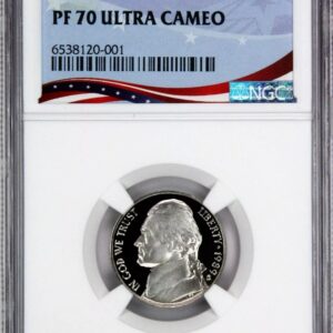 A graded 1959 Washington quarter in protective casing.