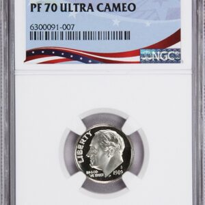 PF 70 Ultra Cameo coin graded by NGC, featuring a detailed profile.