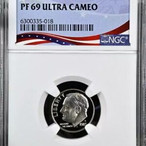 A graded Franklin half dollar coin in a protective case.