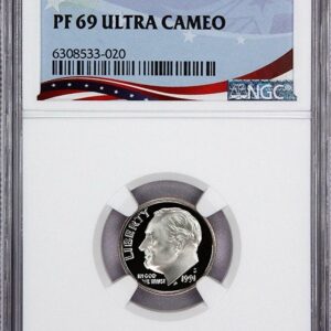 Graded PF 69 Ultra Cameo coin in protective slab.