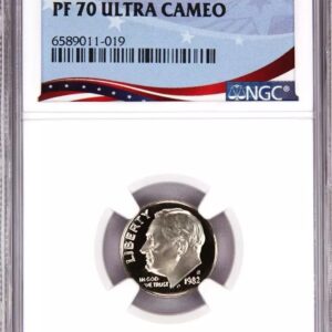 1964 Kennedy Half Dollar graded PF 70 Ultra Cameo by NGC.