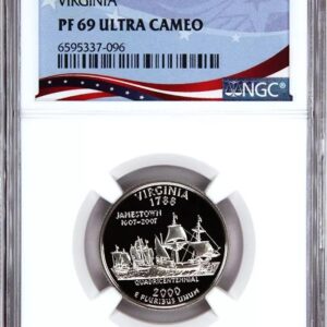 2019 S Apollo 11 50th Anniversary silver coin graded PF69 Ultra Cameo by NGC.