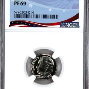 Certified 1943 Franklin half dollar graded PF 69 by NGC.