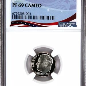 A graded 2017 Roosevelt dime in a protective case.