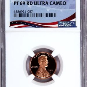 Proof 1969 Lincoln penny graded PF 69 RD Ultra Cameo.