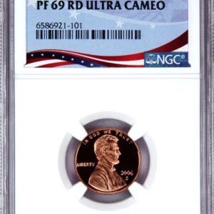 Graded Lincoln penny encapsulated in a protective holder.
