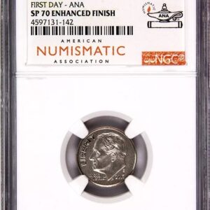 Graded ancient coin encased with certification label.