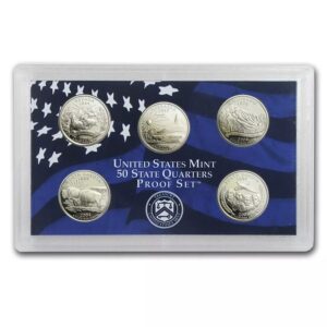 United States Mint 50 State Quarters set in protective case.