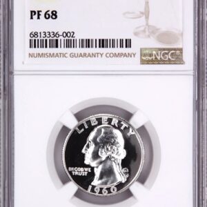 Graded 1976 US quarter by Numismatic Guaranty Company.