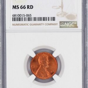 Graded 1951 Lincoln cent with MS 66 RD by NGC.